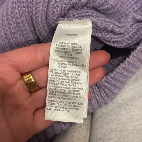 Madewell Lavender Collared Cardigan Sweater - Picture 3 of 3